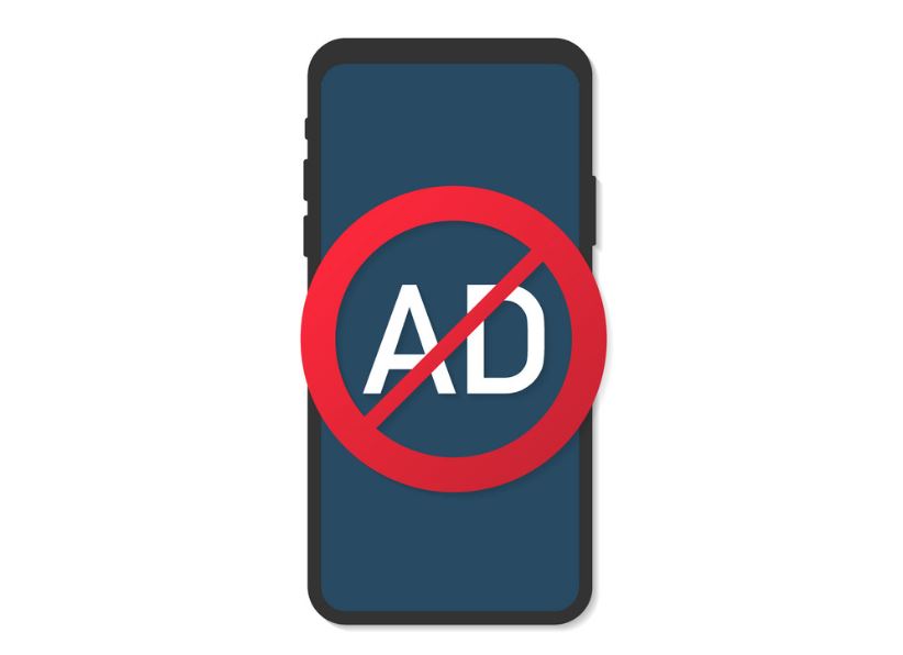 phone showing ad blocking